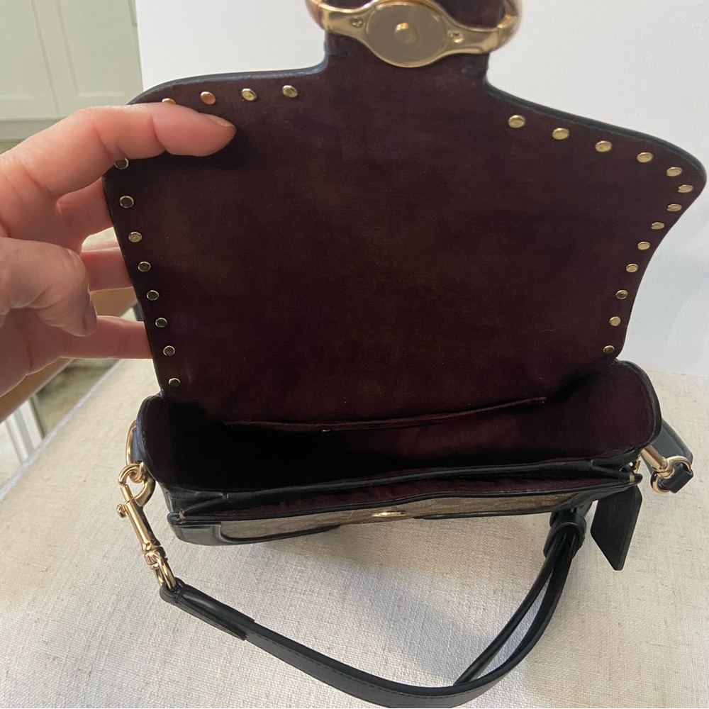 COACH NWOT Georgie Color Block Saddle Bag - Picture 9 of 9